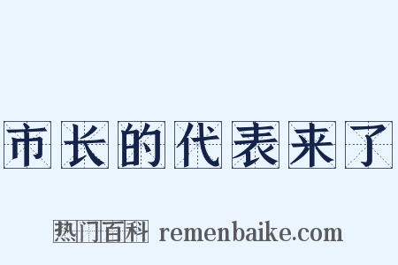 市长的代表来了是什么意思的图片